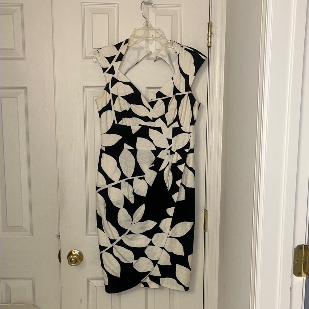 Maggy London Ivory Cotton Blend Dress